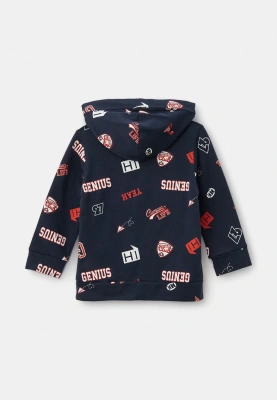 Толстовка Голливуд с принтом в темно-синем цвете