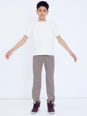 Брюки прямого кроя на широкой резинк из футера 