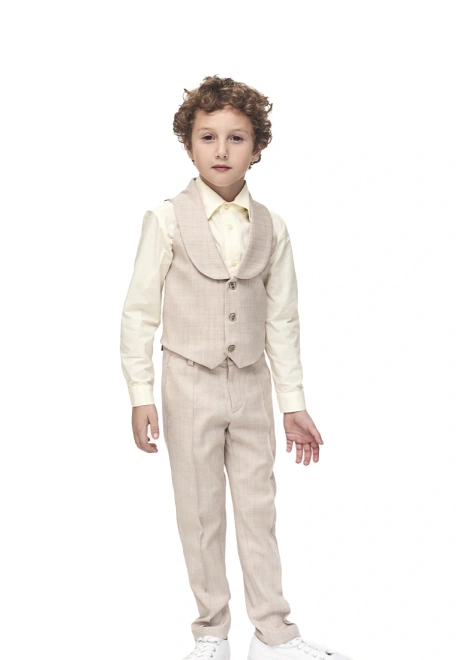 Брюки для мальчиков в бежевом цвете