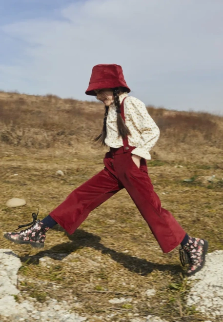 Панама бордовая из вельвета на подкладе