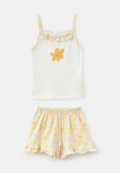 Комплект из майки и шортиков с цветами