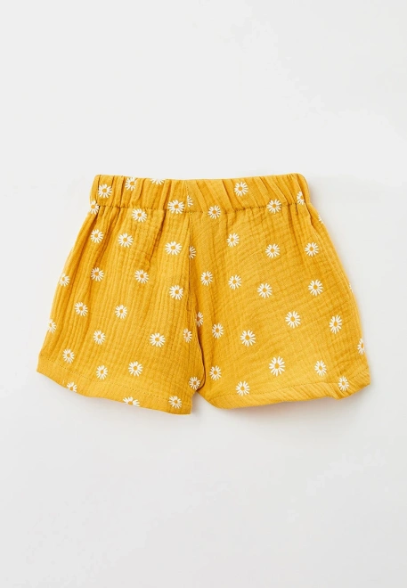 Костюм из муслина в горчичном цвете с ромашками
