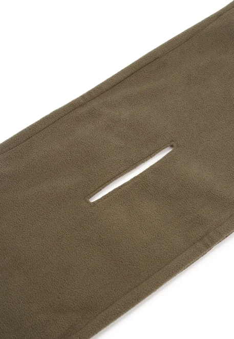 Шарф флисовый болотного цвета