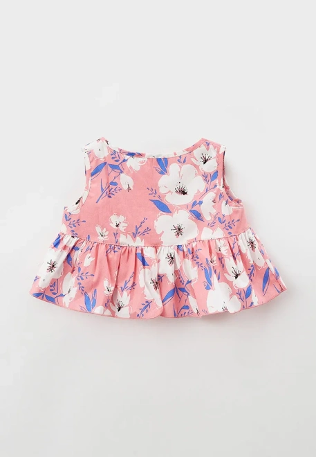 Топ укороченный с баской из хлопка