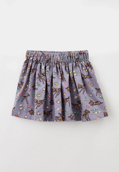 Юбка для малышей из трикотажа с принтом олененок бэмби