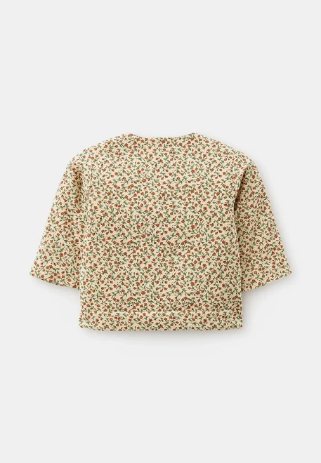 Куртка из теплого хлопка в бежевом цвете для малышей