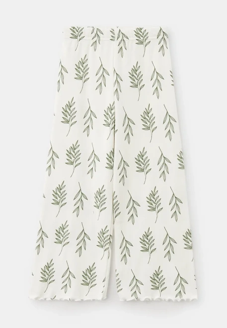 Пижама с принтом в белом цвете для девочек