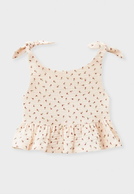 Костюм летний из муслина с принтом цветочки