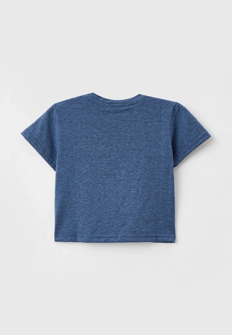 Футболка свободного кроя в цвете синий меланж Футболка свободного кроя в цвете синий меланж