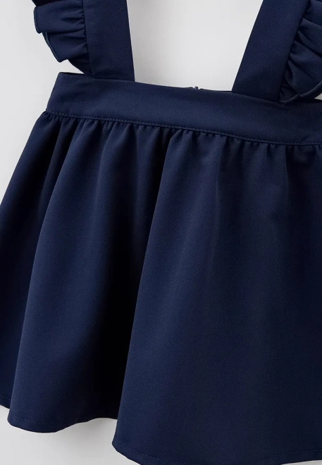 Сарафан из костюмной ткани в темно-синем цвете 