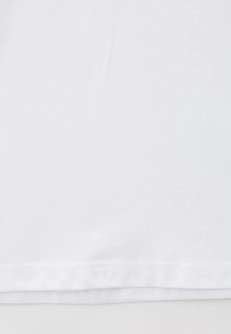 Футболка из хлопка белого цвета однотонная