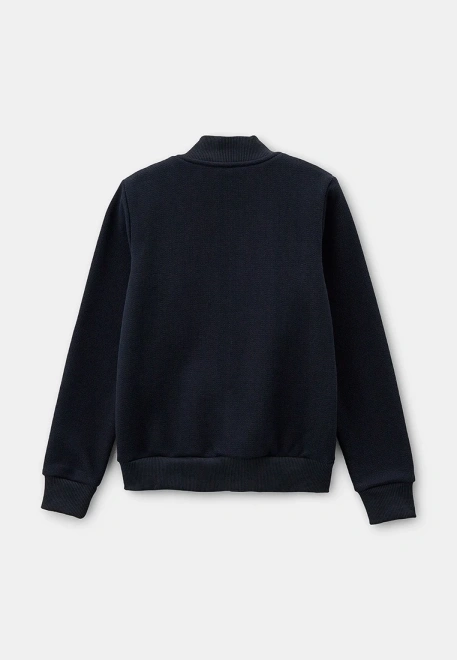 Бомбер темно-синего цвета с начесом