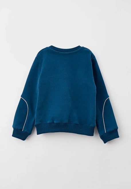 Костюм синего цвета с кантом на свитшоте и брюках