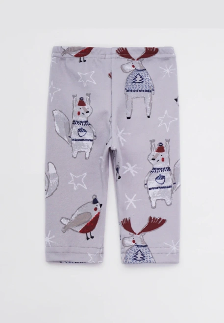 Брюки из хлопка с новогодним принтом