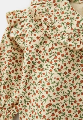 Блузка Миранда из теплого хлопка в бежевом цвете