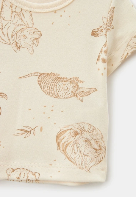 Футболка из хлопкового трикотажа с рисунком животные 