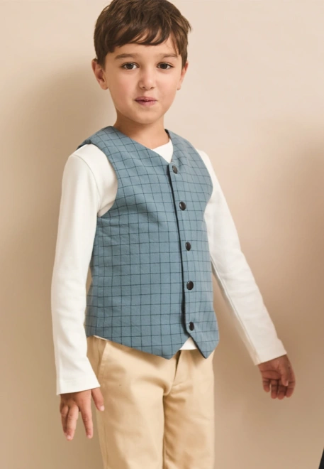 Жилет из хлопка в клеточку