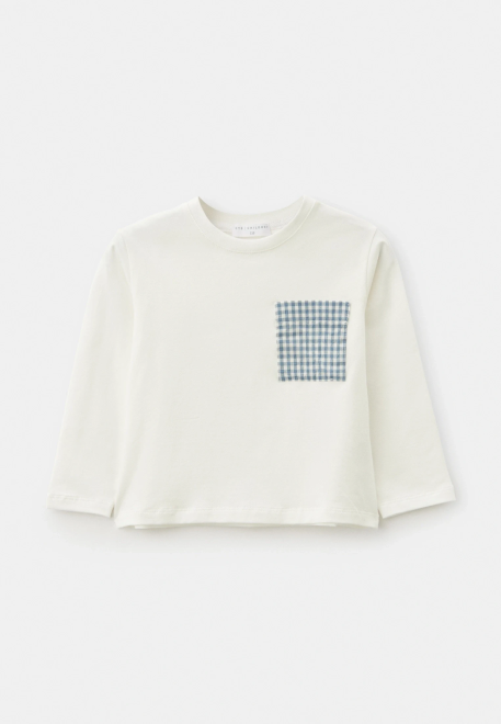 Лонгслив Джаспер в молочном и голубом цвете