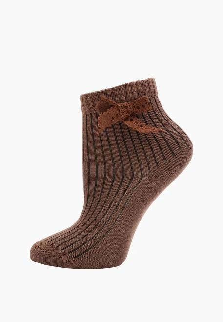 Носки для девочек две пары в розовом и коричневом цвете