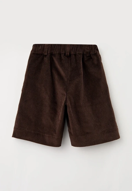Шорты из плотного коричневого вельвета 