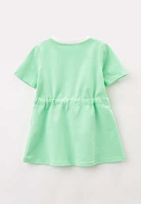 Платье короткое трикотажное с кулиской и регулируемым поясом