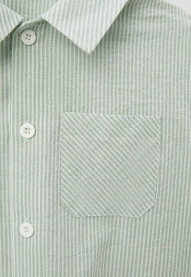 Рубашка Денди из хлопка в зеленом и белом цвете