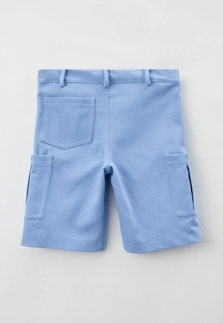 Шорты из денима голубого цвета с внутренней регулировкой пояса