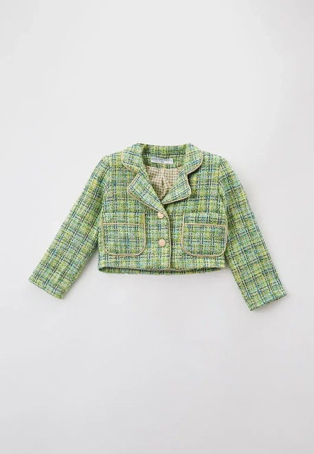 Жакет укороченный из твида 