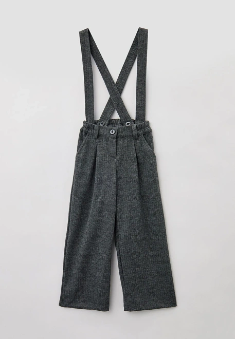 Брюки со съемными подтяжками из мягкой трикотажной ткани 