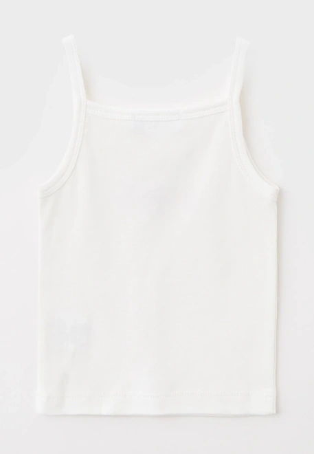 Майка с рюшей укороченная из хлопка 