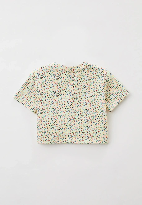 Футболка укороченные с принтом цветные крапинки