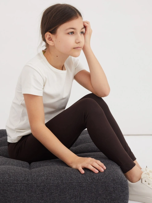 Леггинсы базовые в коричневом цвете