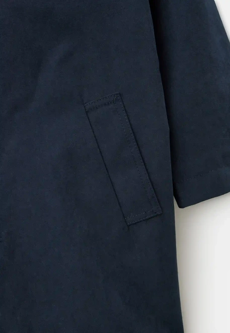 Плащ Кас из курточной ткани в темно-синем цвете