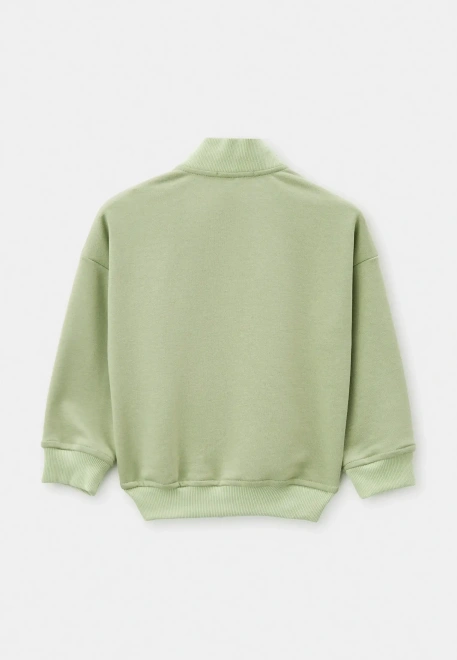 Свитшот Линк из трехнитки в оливковом цвете