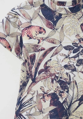 Футболка с леопардами в винтажном стиле 