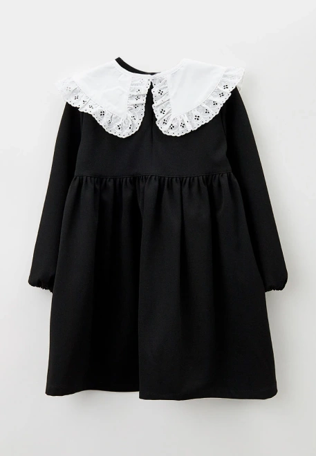 Платье с отрезным лифом и съемным белым воротником