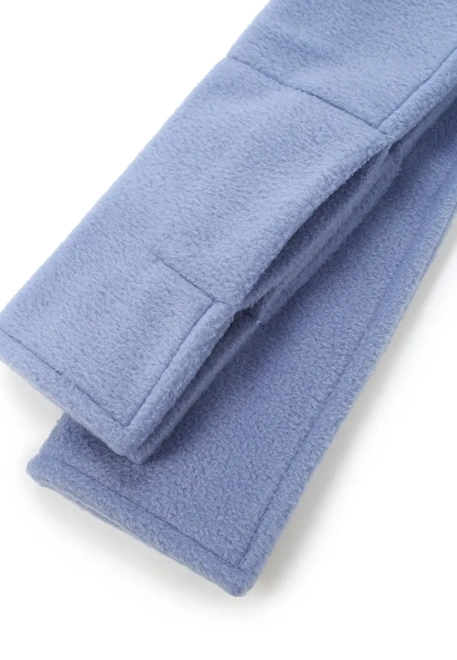 Шарф флисовый серо-голубой