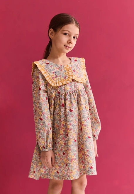 Платье Мона из хлопка в белом цвете