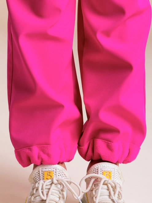 Брюки из водонепроницаемой ткани в цвете фуксия