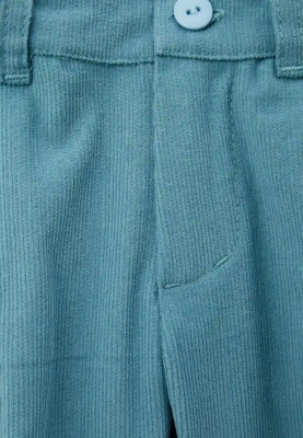 Брюки Букля из микровельвета в голубом цвете