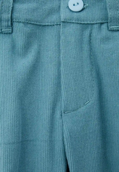 Брюки Букля из микровельвета в голубом цвете