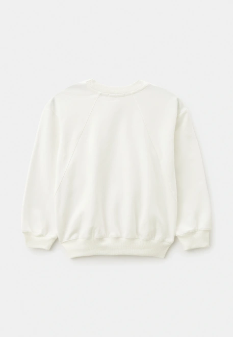 Свитшот Гарт из двунитки в молочном цвете