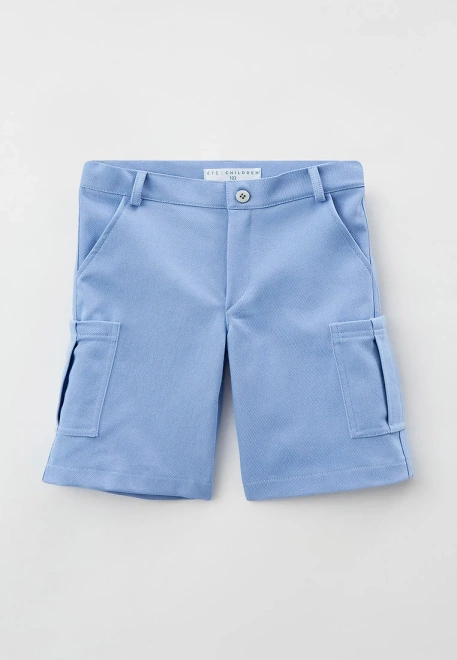 Шорты из денима голубого цвета с внутренней регулировкой пояса