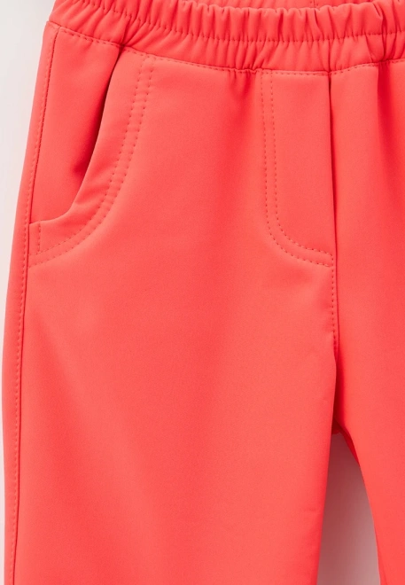 Брюки из влагозащитного материала ярко-кораллового цвета
