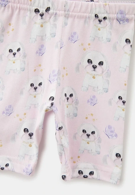 Капри для малышей из трикотажа с принтом собачки