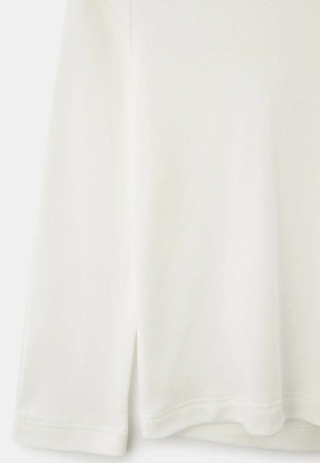 Лонгслив из интерлока молочного цвета