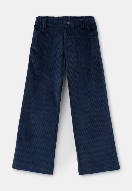 Брюки темно-синего цвета из вельвета