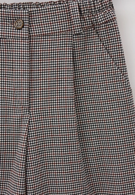 Кюлоты школьные из костюмной ткани в клетку