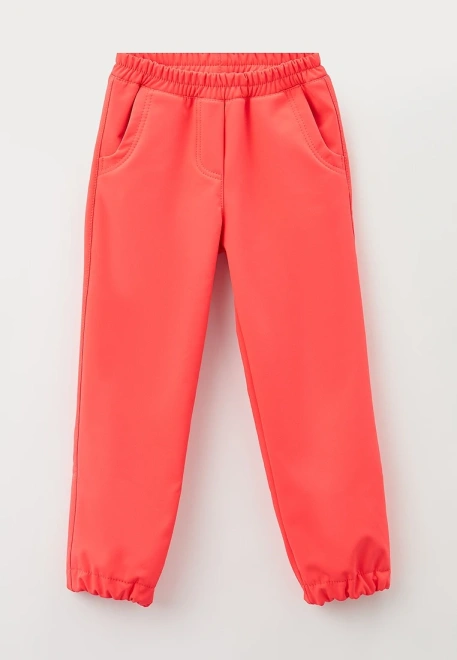 Брюки из влагозащитного материала ярко-кораллового цвета
