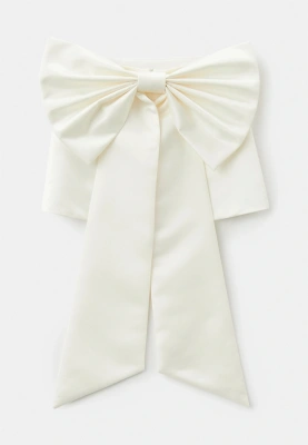 Юбка Бинки из атласа в молочном цвете